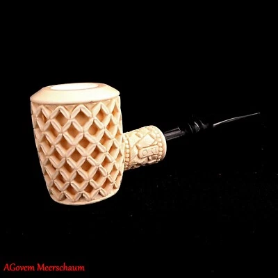 Pipa de espuma de mar BASKET POKER, pipa de fumar de espuma de mar Sitter, pipa, AGM-719 Foto 1 de 4