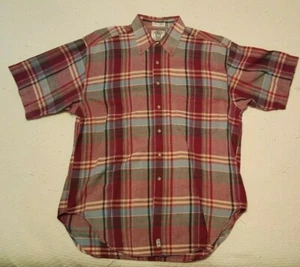 Nice Pre-owned World Island  XL Men's Plaid Button-down Short Sleeve Shirt - Picture 1 of 7