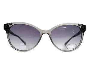 Bebe Sunglasses BB7209 001 Grey Crystal Black Cat Eye w/ Purple Gradient Lenses - Picture 1 of 12