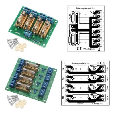 ONPIRA Distribuidor de fusibles distribuidor distribuidor de corriente fusibles finos hasta 12A modelo ferroviario