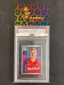 2019 Topps UCL Sticker Erling Braut Haland PSA 8 NM-MT #419 - Bild 1 von 2