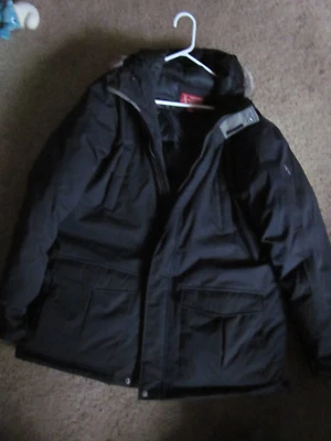 EASTERN MOUNTAIN SPORTS MENS 80% GOOSEDOWN PARKA, BLACK, XL, VERY WARM COAT - Image 1 of 4