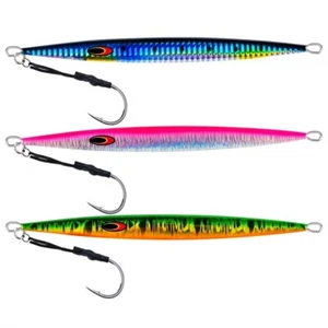 3pcs Fishing Jigs Vertical Jigging Hard Bait Hook Big Game Saltwater Lures Tuna - Picture 1 of 10