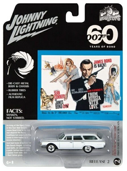 JOHNNY LIGHTNING 1/64 FORD RANCH WAGON BOND 007 FRWL WHITE JLPC007 - Image 1 of 1