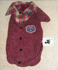 Dadagou DogBaby Knit Small Dog Jumper/Tartan Shirt - Picture 1 of 1