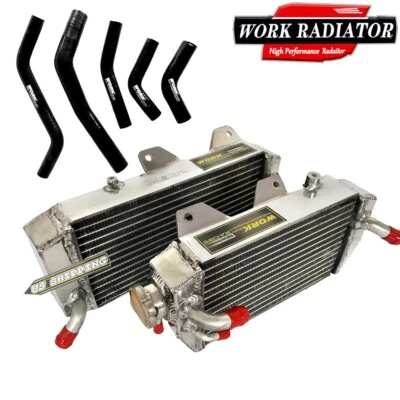 Cooling Radiator&5Pcs Black Hose fit 2006 2007 2008 2009 Kawasaki KLX450R KX450F - Imagem 1 de 4