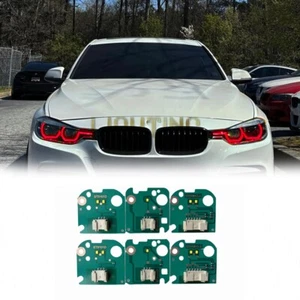Red Angel Eyes DRL LED Boards For 2016-2019 BMW 3 Series F30 F31 LED Headlights - Picture 1 of 5