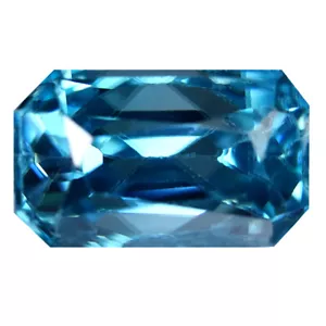 Piedra preciosa suelta de circón azul camboyano de 6,15 quilates maravilloso corte octágono (10 x 6 mm) - Imagen 1 de 2