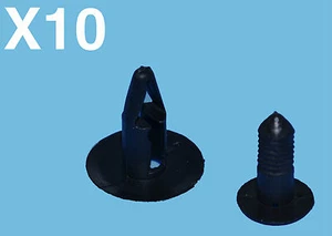 Vauxhall Noir ENJOLIVEUR PLASTIQUE Attache Clips réparation pare-choc Aile - Bild 1 von 6