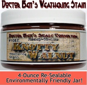 Knotty Walnut Weathering Stain-4oz Doctor Ben's Wood Plastic Metal Resin ppa1942 - Picture 1 of 12