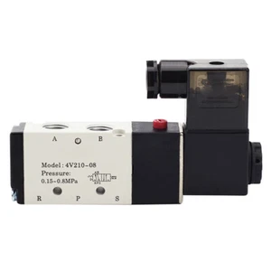 Air Pneumatic Electric Solenoid Valve Kit 2 Position 5 Ways AC220v DC24v DC12v - Picture 1 of 23