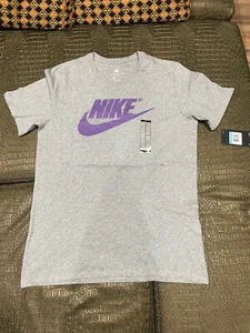 NIKE MEN'S Vintage GREY/PURPLE T-Shirt 941867 063 NEW - Picture 1 of 4