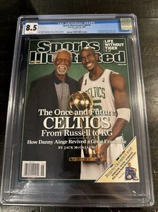 CGC 8.5 Newsstand Edition Sports Illustrated-Kevin Garnett&Bill Russell-6/30/08 - Picture 1 of 1