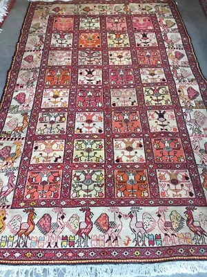 Alfombra oriental de seda Kilim Soumak tejido plano hecha a mano turca 4x6 pies Foto 1 de 4