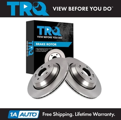 TRQ Rear Brake Rotors For 2020-2023 Genesis G70 2018-2020 G80 2022 Kia Stinger - Image 1 of 4