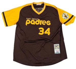 Rollie Fingers Mitchell & Ness 1978 Padres Cooperstown Collection Jersey Size 52 - Picture 1 of 7