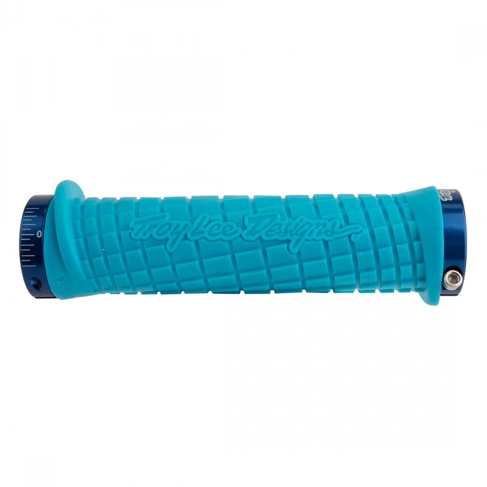 ODI Troy Lee Designs Dual Lock On Aqua w/ Blue Clamps 143mm - Image 1 of 1