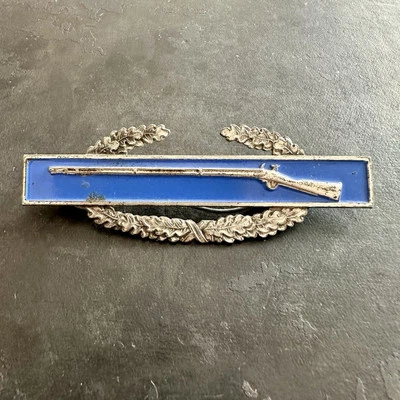 Второй мировой войны армии США CIB пехоты боевой значок стерлинговый оригинал - Изображение 1 из 2