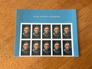 US Stamps - 2023 SC#5821 - Ruth Bader Ginsburg Forever Stamps - Sheet of 10 MNH - Picture 1 of 1