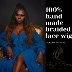 Alina Micro Million Braids Wig | 100% Handmade Full Lace | Long & Gorgeous NWT - Picture 1 of 23