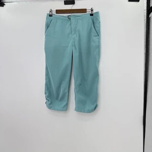 REI Girl's Large Blue Capri Outdoor Hiking UPF 50+ Quick Dry Drawstring Sz L - Picture 1 of 13