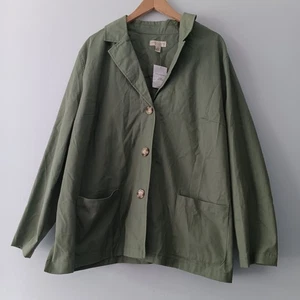 Appleseed's Light Green Cotton Polyester Shirt Jacket Button Closure Sz 2X - Picture 1 of 8
