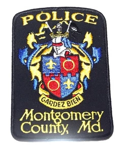 "Parche de policía de Montgomery County Maryland Fleur de Lis de colección malla antigua 5,25""" - Imagen 1 de 2