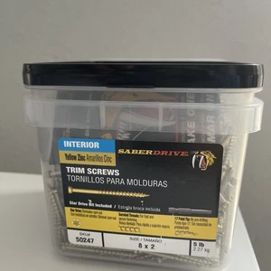 8 x 2 Zoll Star Drive Gold SaberDrive® Trim Schrauben 5 Pfund Wanne 893 Teile - Bild 1 von 3