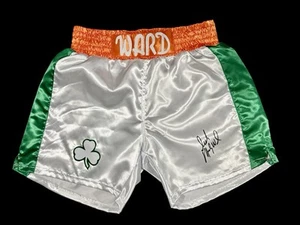 IRISH MICKY WARD SIGNED AUTO BOXING TRUNKS W/JSA CERT - Picture 1 of 2