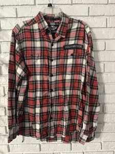 Harley-Davidson Damen Flanell Rot/Schwarz Größe L - Bild 1 von 8