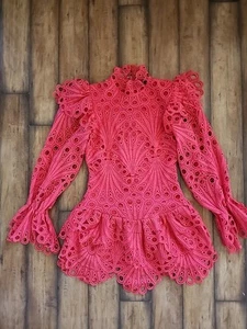 The Sang Langarmkleid mit Ösenspitze Größe Large, passt Größe 6-8 - Bild 1 von 3