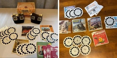 Vintage Sawyer’s View-Master 3D Photo Viewer Model E Travel-Pak Lots Of Reels - Image 1 of 4