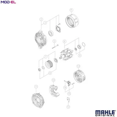 ALTERNATOR MG 178 FOR FENDT BF 3L 914 3.2L 3cyl Farmer - Image 1 of 4