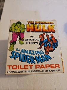 Vintage 1979 Incredible Hulk And Amazing Spiderman Toilettenpapier noch in... - Bild 1 von 12