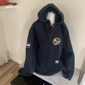 Carhartt Loose Fit Hoodie - Black -Size L - Made in Mexico -Heavyweight Workwear - Picture 1 of 11