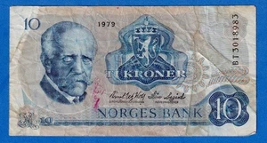 Norway 10 Kroner 1979 P-36c Circulated Note - BT3018983 - Bild 1 von 4