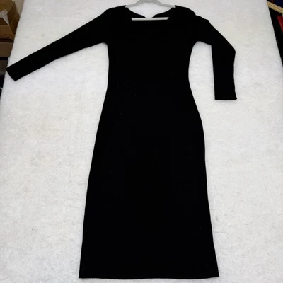 Vestido Suéter Lane Bryant 18/20 Negro Acanalado Cuello en V Foto 1 de 4