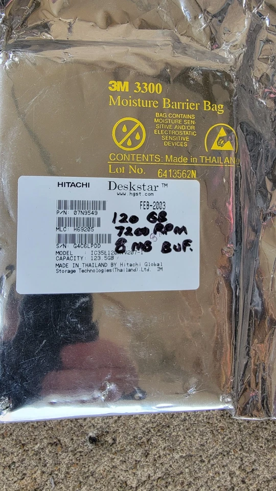 Sealed Nos Hitachi  Deskstar  HDD 120gb Hard Drive  - Image 1 of 2