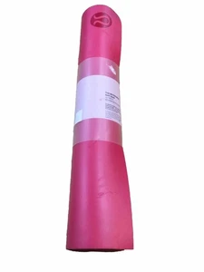NEW *WORN* Lululemon 5mm Reversible Yoga Mat Dark Pink Solid 71” x 26” *READ*! - Picture 1 of 11