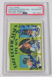 Tarjeta de novato Carlton Fisk Red Sox Hof firmada autógrafa automática 1972 Topps # 79 PSA - Imagen 1 de 6