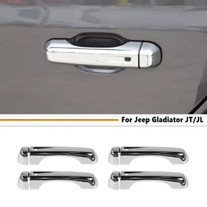 Para Jeep Gladiator JT/Wrangler JL 18-25 aspecto cromado manijas de puerta lateral cubierta moldura - Imagen 1 de 9