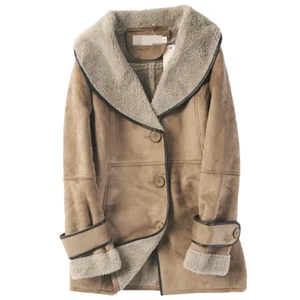 New Lady's clothing trendy temperament retro velvet liner Warm Coat Jack Size L - Picture 1 of 7