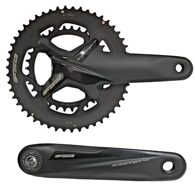 FSA Gossamer Pro 2x 50/34T 170mm BB386EVO Crankset Black NEW - Image 1 of 4