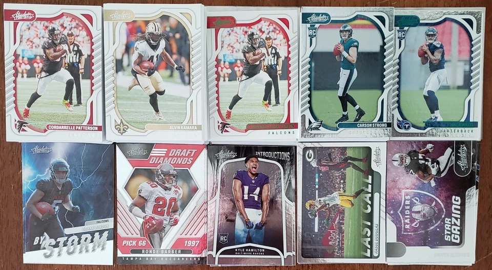 2022 Panini Absolute Football Base, Green Foil, Spectrum, Inserts - You Pick - Image 1 of 1