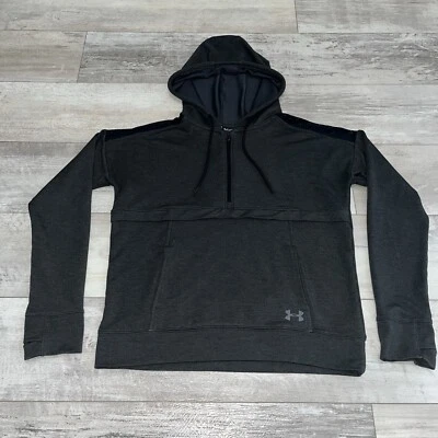 Under Armour Women's Featherweight Hoodie Fleece 1/2 Zip Small Gray Pullover - Image 1 of 4