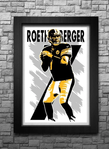 BEN ROETHLISBERGER art print/poster PITTSBURGH STEELERS FREE S&H! JERSEY Cover