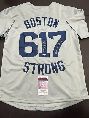 Jonny Gomes Boston Red Sox Autographed Inscribed custom Style Jersey coa-JSA - Image 1 of 3