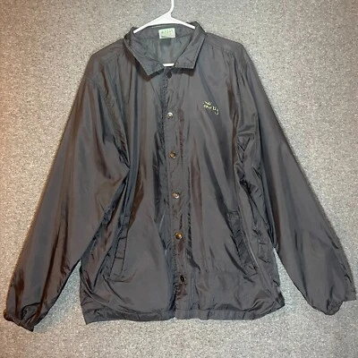 LRG Lifted Research Group Jacket Large Black Windbreaker Snap Large Logo Mens. - Image 1 of 4