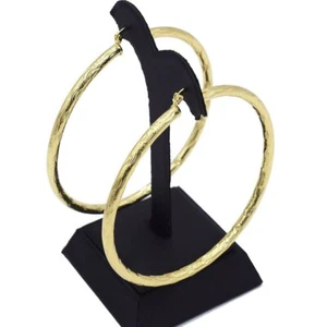 18 Karat Lagenlook Echt Gold Filled Runde Creolen Top Qualität 80 mm - Bild 1 von 5