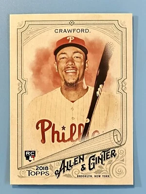2018 Topps Allen & Ginter J.P. Crawford #127 Philadelphia Phillies Rookie RC - Image 1 of 2